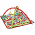 Детский игровой коврик-ростомер с мягкими игрушками-пищалками на подвеске  - миниатюра №1