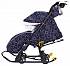 Санки-коляска Snow Galaxy Luxe - на больших мягких колесах с сумкой и муфтой  - миниатюра №3