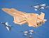 Модель деревянная сборная - Самолет F15, 3 пластины  - миниатюра №2