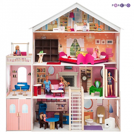 Большой дом для Барби – Мечта, 28 предметов мебели, лифт, лестница, гараж, балкон, качели 