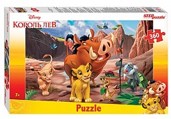Пазлы – Король лев, 360 деталей (Step Puzzle, 96079) - миниатюра