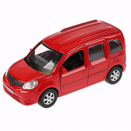 Машина инерционная металлическая - Renault Kangoo, 12 см, открываются двери, цвет красный 