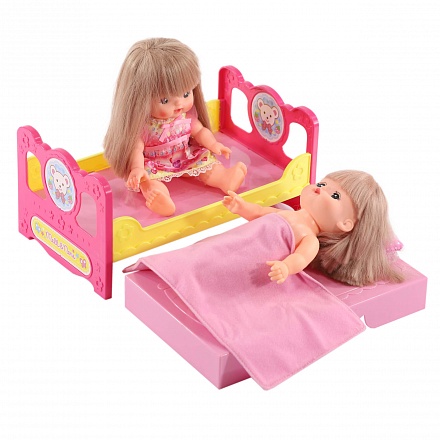 Кровать с ящиком для куклы Мелл 