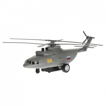 Модель Транспортный вертолёт 20 см свет-звук с люком подвижные детали металлическая 
