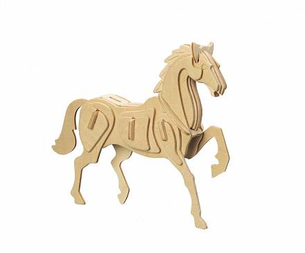 Модель деревянная сборная - Лошадь 