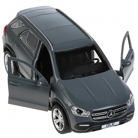 Машина Mercedes-Benz GLE 12 см серая матовая двери и багажник открываются металлическая 