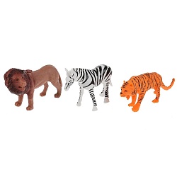 Игровой набор Рассказы о животных – Животные Африки, 3 штуки, лев, зебра, тигр (Играем вместе, B1358379-R) - миниатюра