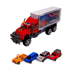 Автовоз с 4 легковыми машинками из серии Спецтехника (ABtoys, C-00365)
