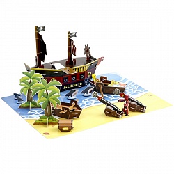 Игровой набор Stikbot - Пиратский корабль (Zing, TST623P) - миниатюра