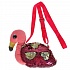 Мягкая сумочка в виде фламинго 15 см  - миниатюра №4