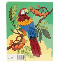 Рамка-вкладыш - Попугай  (Wooden Toys, DE44) - миниатюра