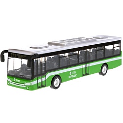 Автобус металлический, длина 14,5 см, инерционный (Технопарк, 1538052-R) - миниатюра