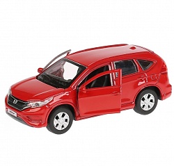 Машина металлическая Honda CR-V, 12 см, открываются двери, инерционная, красная (Технопарк, CR-V-RD) - миниатюра