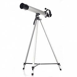 Набор - Юный астроном, алюминий, телескоп, серебристый (Shantou, TWB-50600) - миниатюра