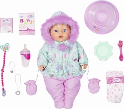 Интерактивная кукла Baby born в зимней одежде, 43 см (Zapf Creation, 827-529) - миниатюра
