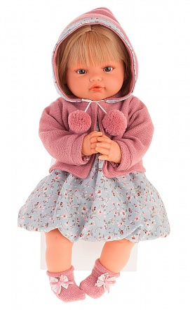 Интерактивная кукла Изабелла в светло-розовом, плачет, 42 см 