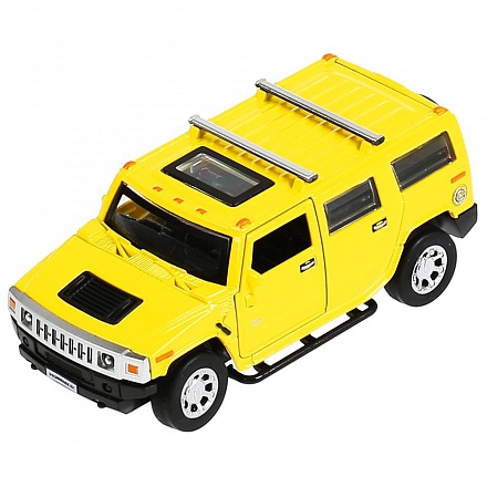 Инерционная металлическая модель - Hummer h2, 12см, цвет желтый 