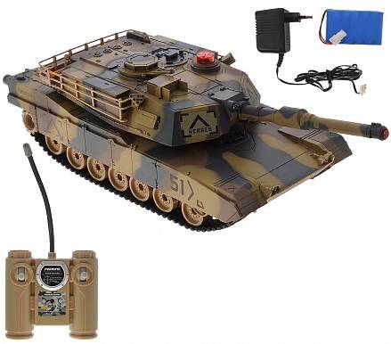 Боевой радиоуправляемый танк с эффектом звука и света 