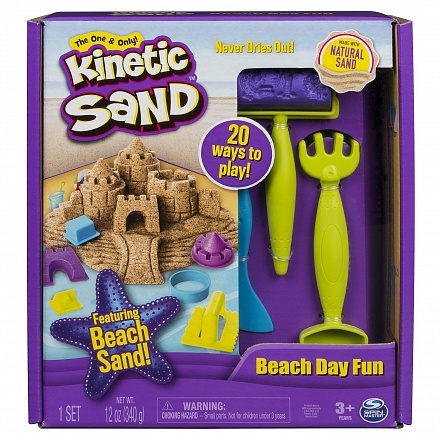 Кинетический песок для лепки Kinetic Sand - Веселая пляжная игра 
