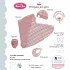 Комплект одежды для кукол 26 см розовое одеяло шапка слюнявчик трусики  - миниатюра №2