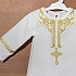 Крестильная рубашка с вышивкой золотом – модель 1  - миниатюра №2