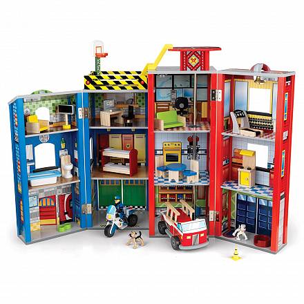 Игровой набор для мальчиков - Здание спасательной службы, 28 элементов 