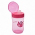 Чашка-непроливайка 270 мл, с мягким носиком и откидывающейся крышкой, 9+ месяцев, цвет розовый  - миниатюра №3