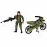 Набор солдатиков с оружием Военные с мотоциклом  - миниатюра №4