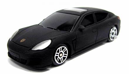 Машина металлическая Porsche Panamera, 1:64, черный матовый цвет 