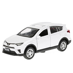 Инерционная металлическая машина - Toyota Rav4, длина 12 см, цвет белый, открываются двери (Технопарк, RAV4-WH)  - миниатюра