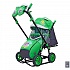 Санки-коляска Snow Galaxy - City-2-1 - Совушки на зеленом, на больших надувных колесах, сумка, варежки  - миниатюра №7