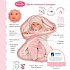 Кукла озвученная Бимба на розовом одеяле 37 см плачет мягконабивная  - миниатюра №1