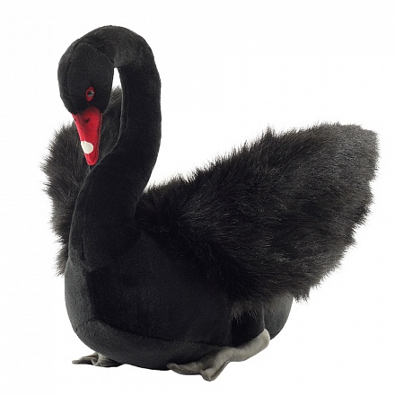 Мягкая игрушка Лебедь черный 45 см 