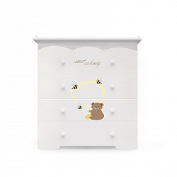 Детский комод Nuovita Stanzione Honey Bear Bianco/Белый (Nuovita, NUO-сHOB_1083) - миниатюра