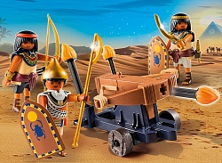 Игровой набор из серии Римляне и Египтяне: Египетский солдат с Баллистой (Playmobil, 5388pm) - миниатюра