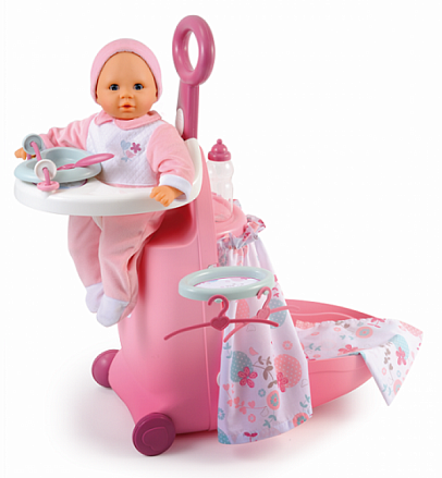 Baby Nurse - Набор для кормления и купания куклы в чемодане 