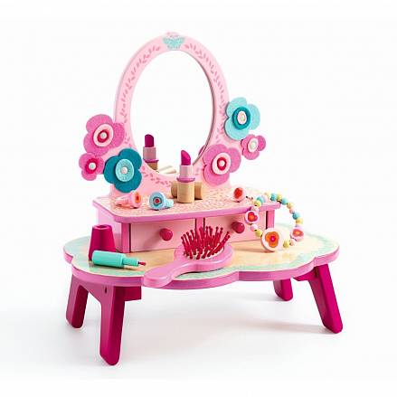 Игровой набор - Туалетный столик с аксессуарами, розовый 
