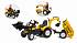 Трактор-экскаватор педальный с прицепом, желтый 219 см  - миниатюра №3