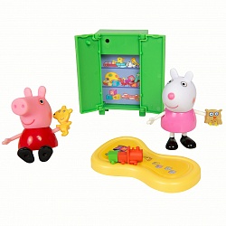 Игровой набор Peppa Pig – Пеппа и Сьюзи играют в игры, 5 предметов, свет (Росмэн, 35355ros) - миниатюра
