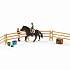 Игровой набор - Школа верховой езды с лошадьми и наездниками  - миниатюра №2