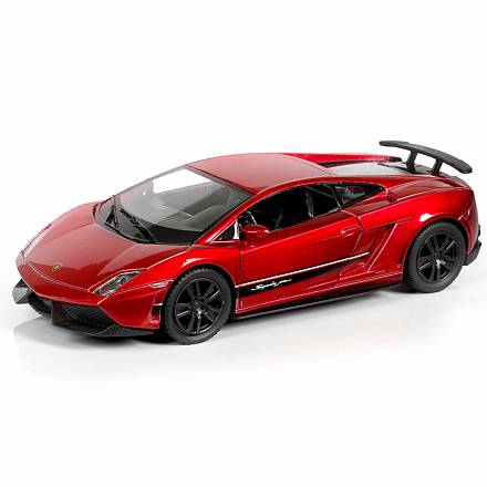 Металлическая инерционная машина RMZ City - Lamborghini Gallardo Superleggera, 1:32, красный металлик 