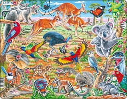 Пазл - Дикие животные Австралии, 60 деталей (Larsen, FH45) - миниатюра