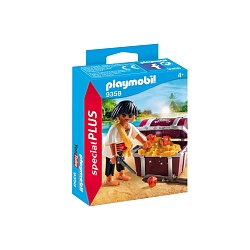 Экстра-набор: Пират с сундуком с сокровищами (Playmobil, 9358pm) - миниатюра