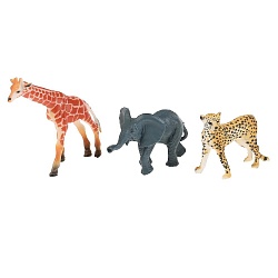 Игровой набор Рассказы о животных – Животные Африки, 3 штуки, жираф, гепард, слоненок (Играем вместе, B1358377-R) - миниатюра