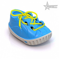 Игрушка дидактическая Ботинок-шнуровка, 2 цвета (Нордпласт, Н-1000) - миниатюра