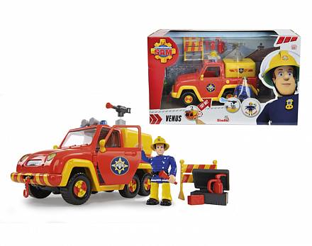 Машина со звуком и функцией воды из серии «Пожарный Сэм», 19 см и фигурка героя 
