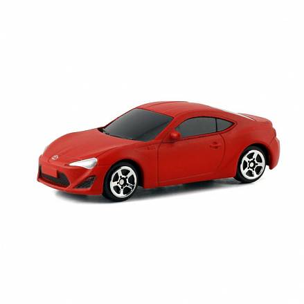 Машина металлическая Toyota 86, 1:64, красный матовый цвет 