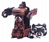 Робот на р/у трансформирующийся в машину, 30 см, оранжевый, 2,4 GHz  - миниатюра №4