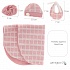 Комплект одежды для кукол 26 см розовое одеяло шапка слюнявчик трусики  - миниатюра №3