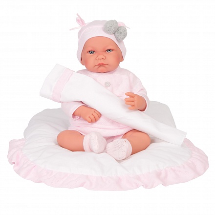 Кукла-младенец Аманда в розовом 40 см мягконабивная 